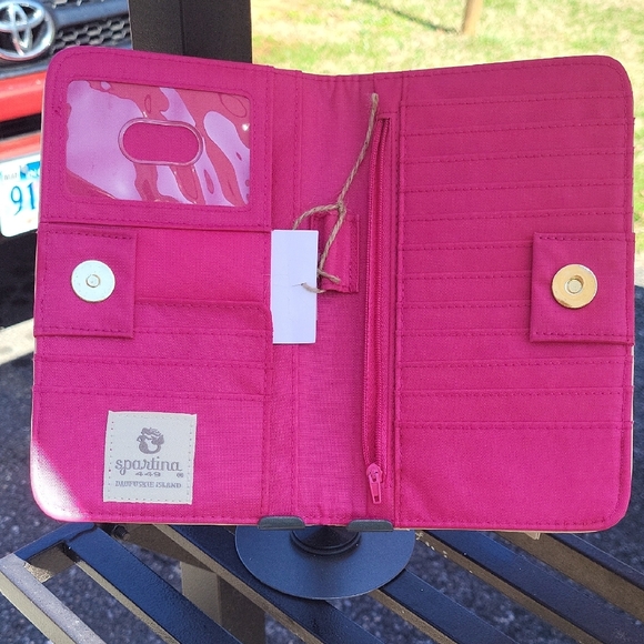 Spartina 449 Navy and Tan Striped Wallet - Picture 11 of 16